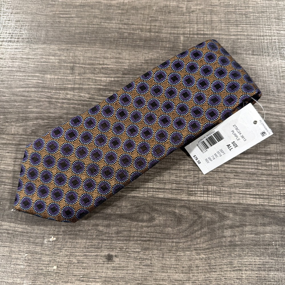 Ted Baker London NWT Silk Tie STYLE#2TBC24-3813 Purple‎ Made In Italy 100% Silk